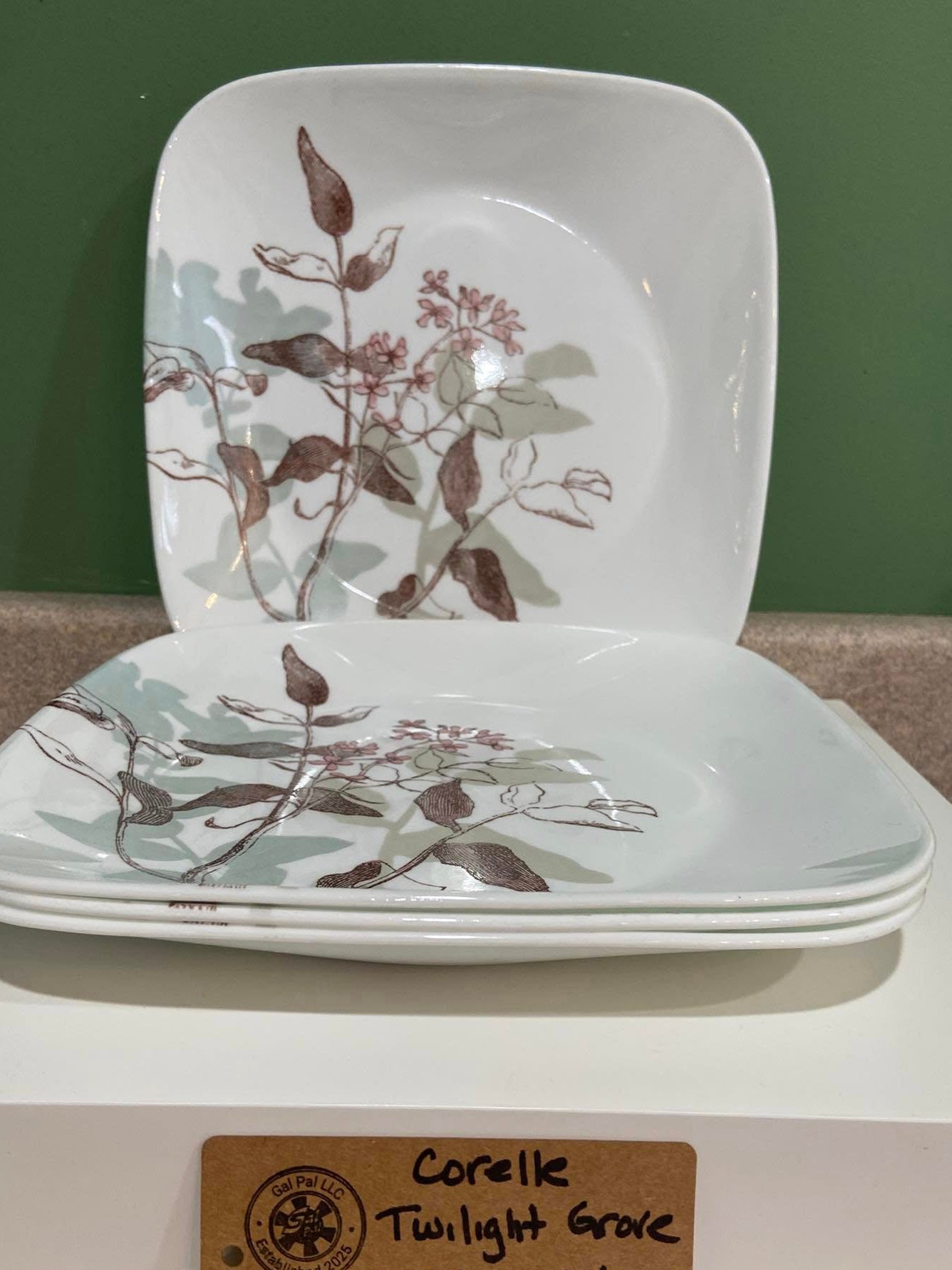 CORELLE TWILIGHT GROVE SALAD PLATES