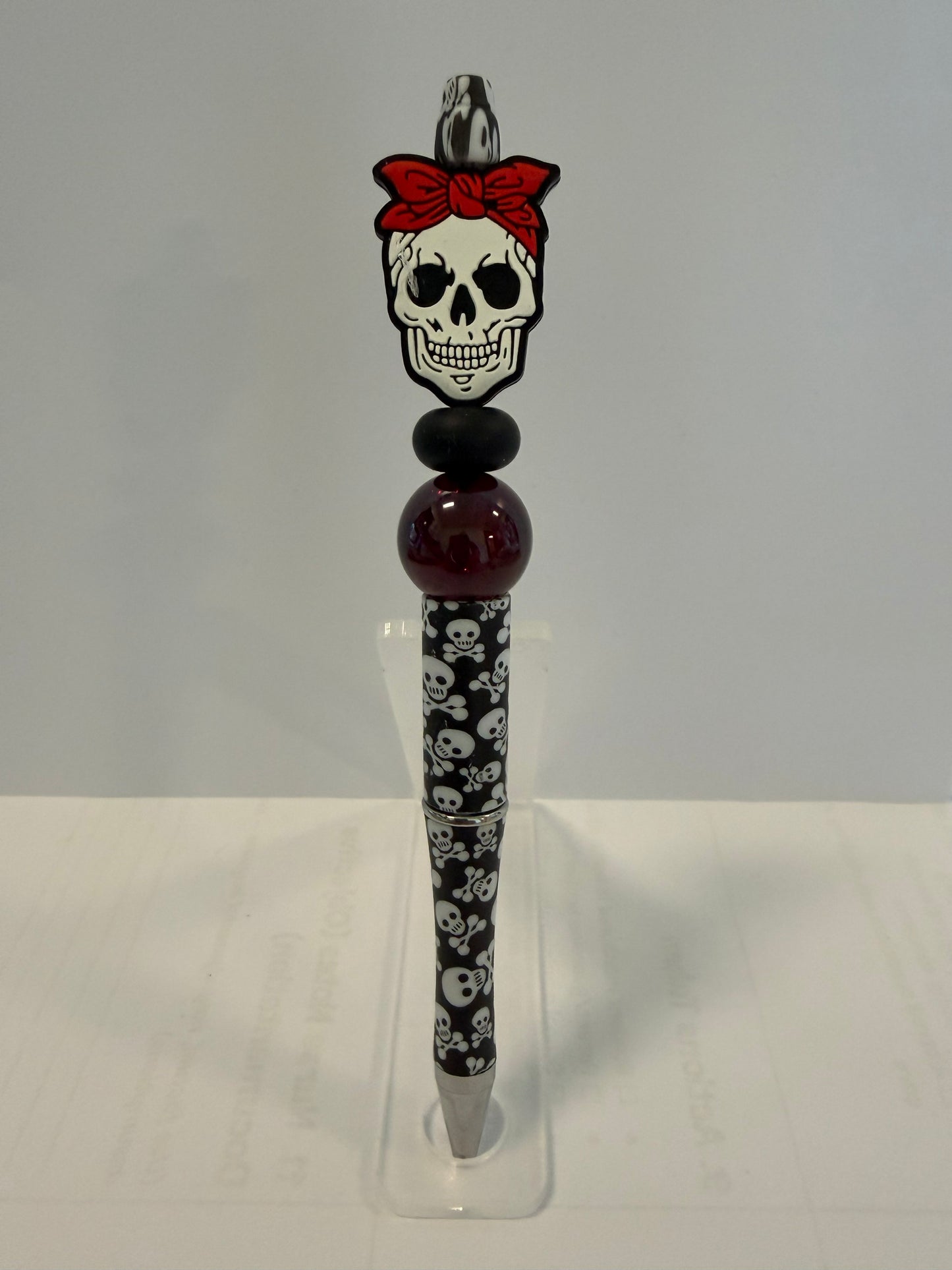 Skull with Red Bow