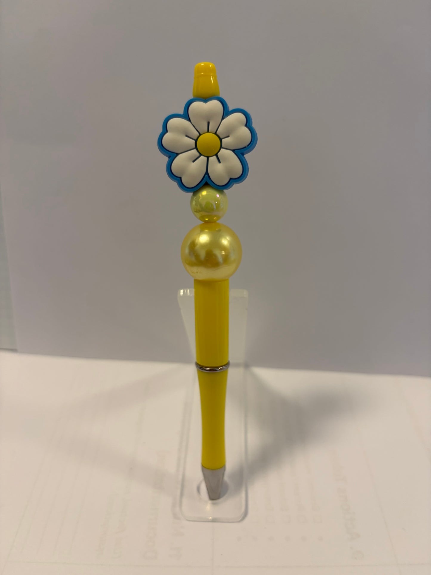 Flower-White, Yellow, and Blue