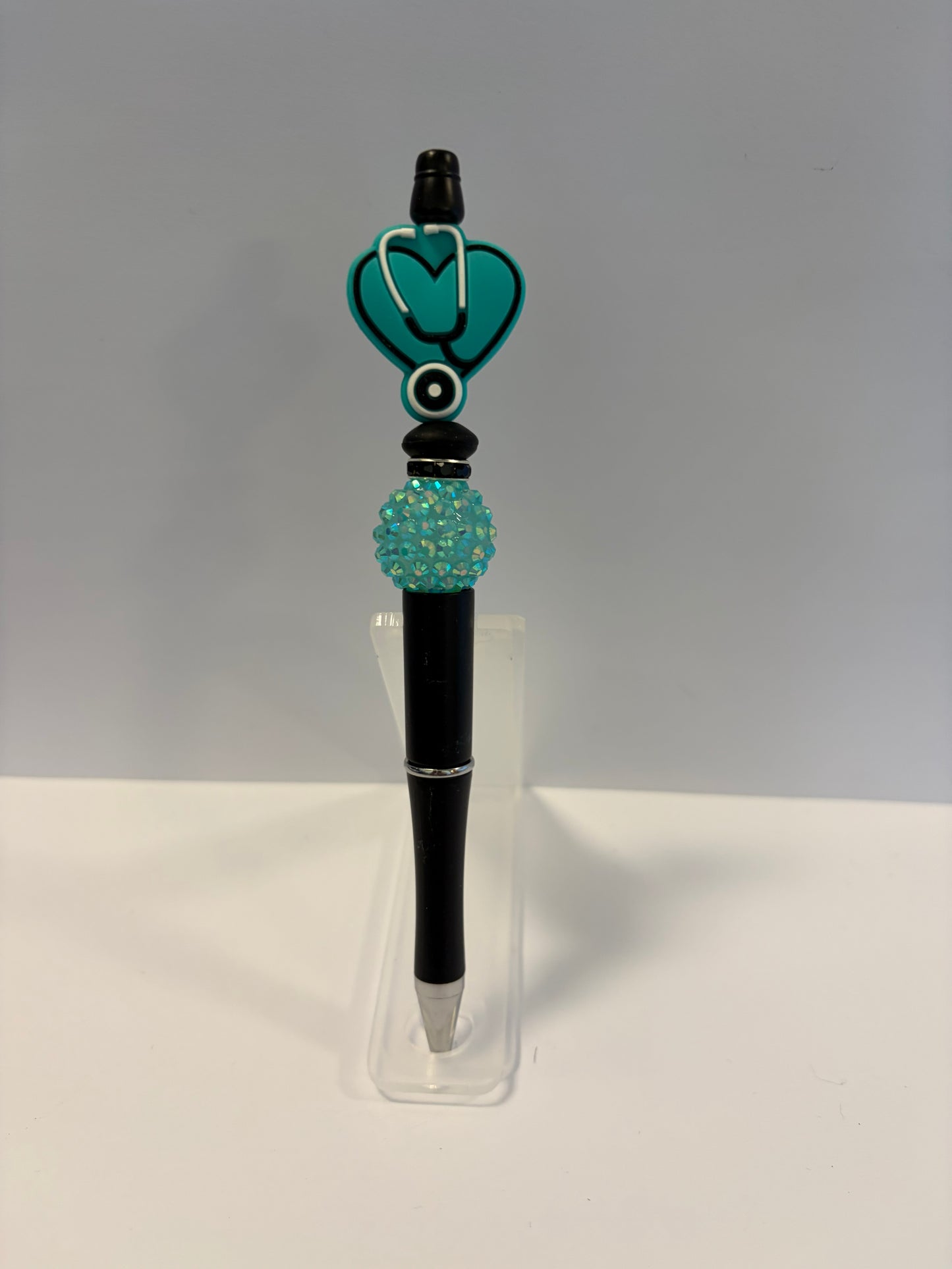 Heart Stethoscope Teal and Black