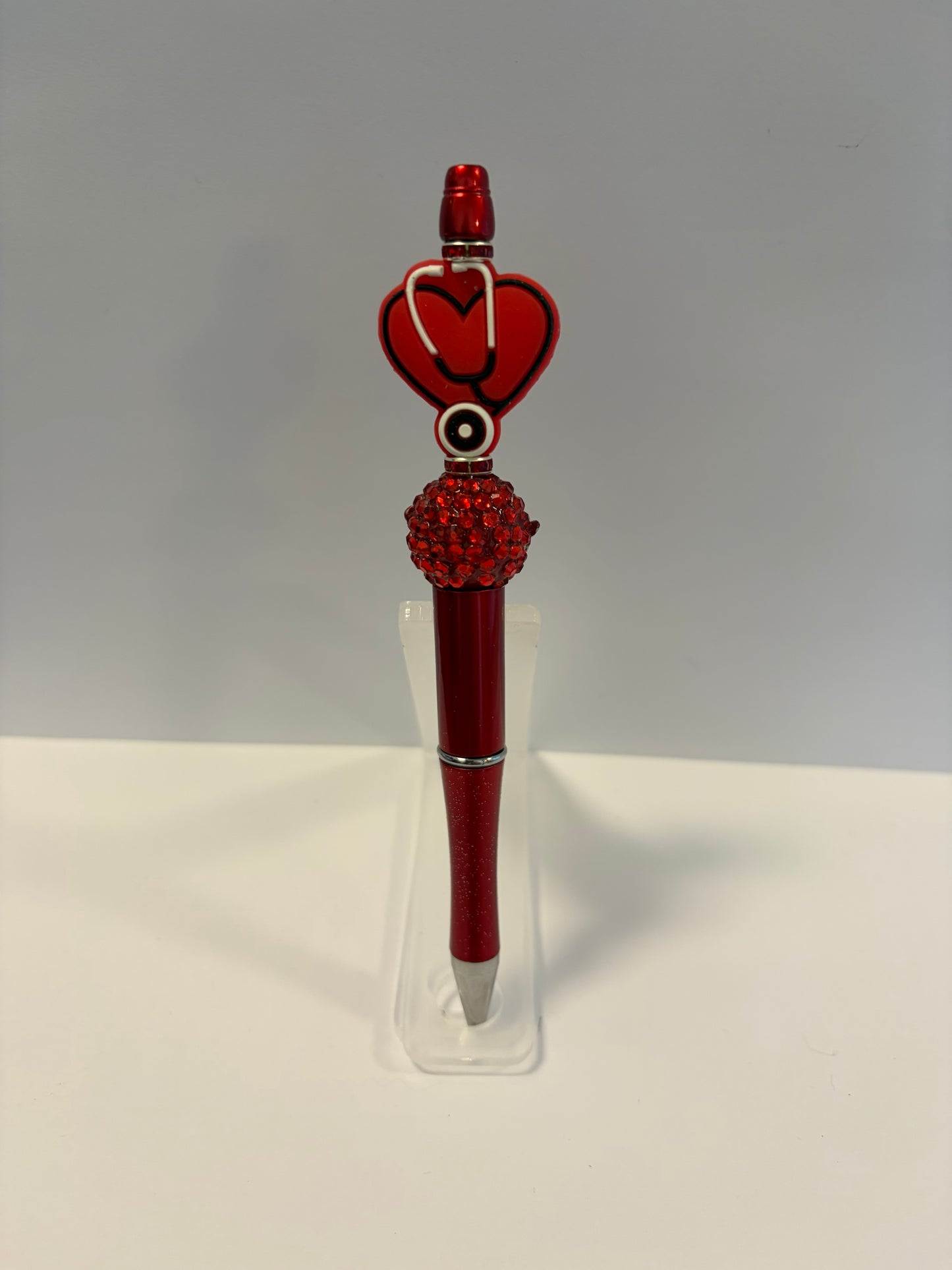 Heart Stethoscope Red