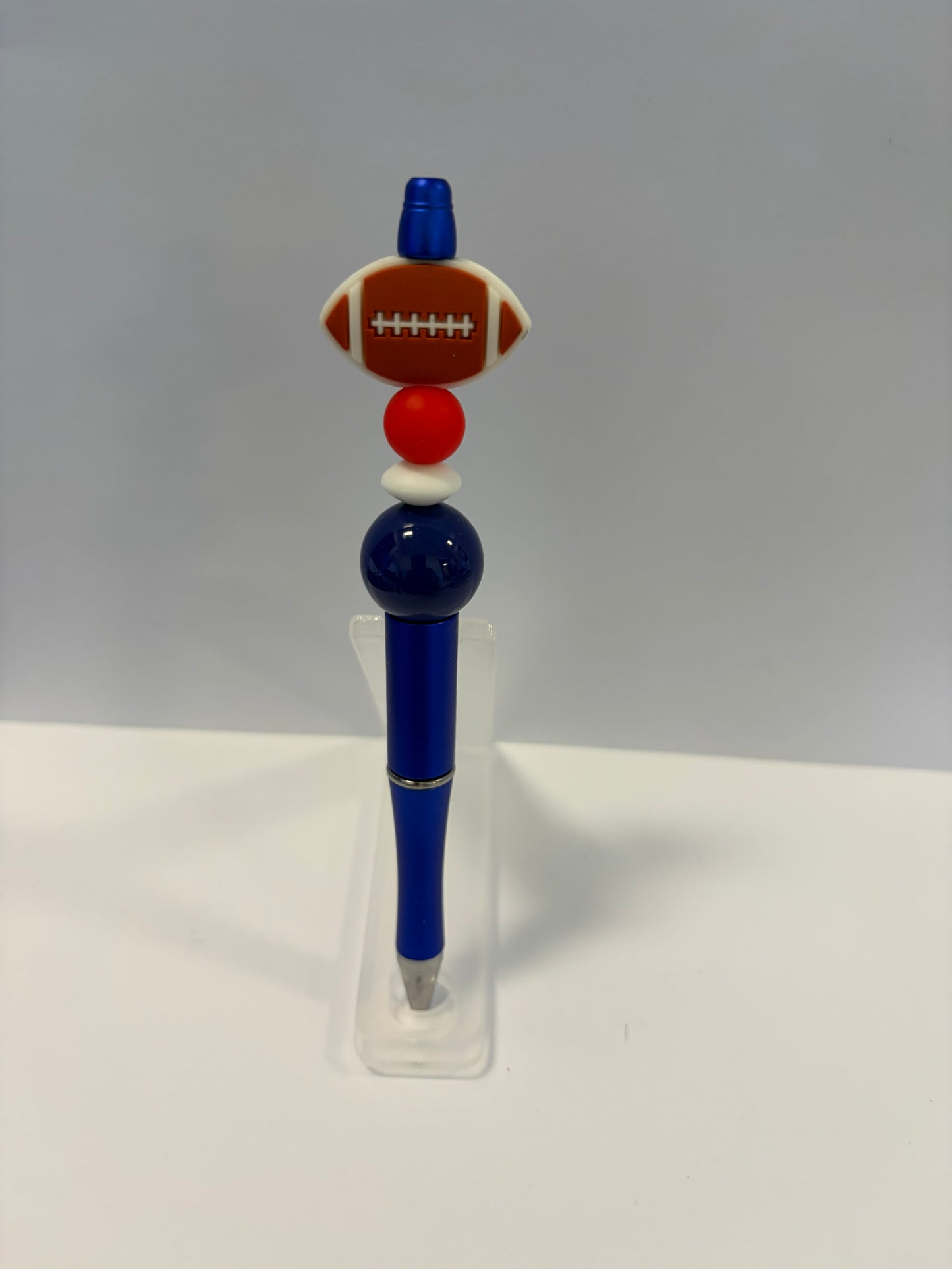 Football Blue Pen with Red and White
