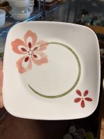 CORELLE PRETTY PINK SQUARE SALAD PLATE