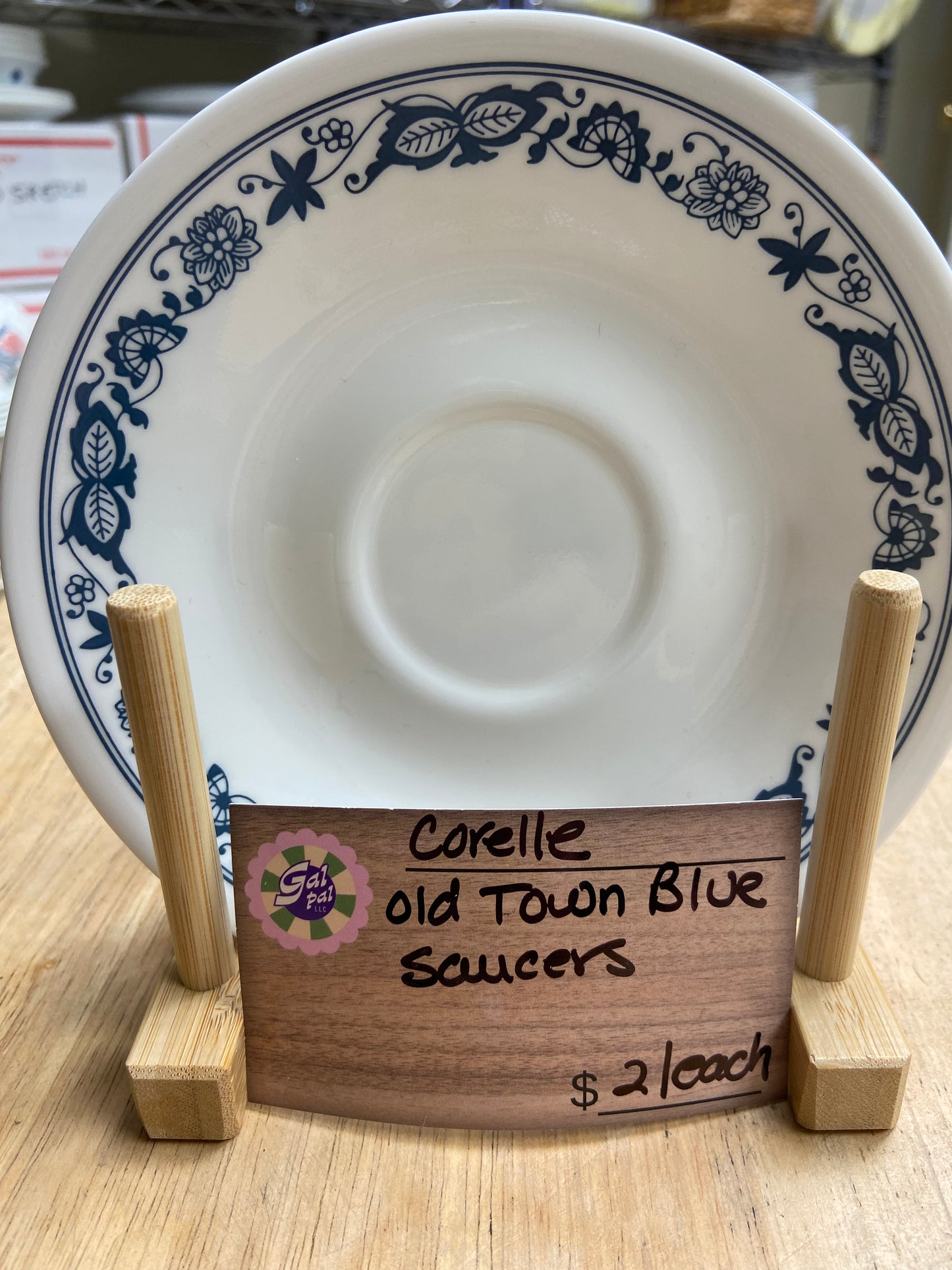 CORELLE OLD TOWN BLUE SAUCER