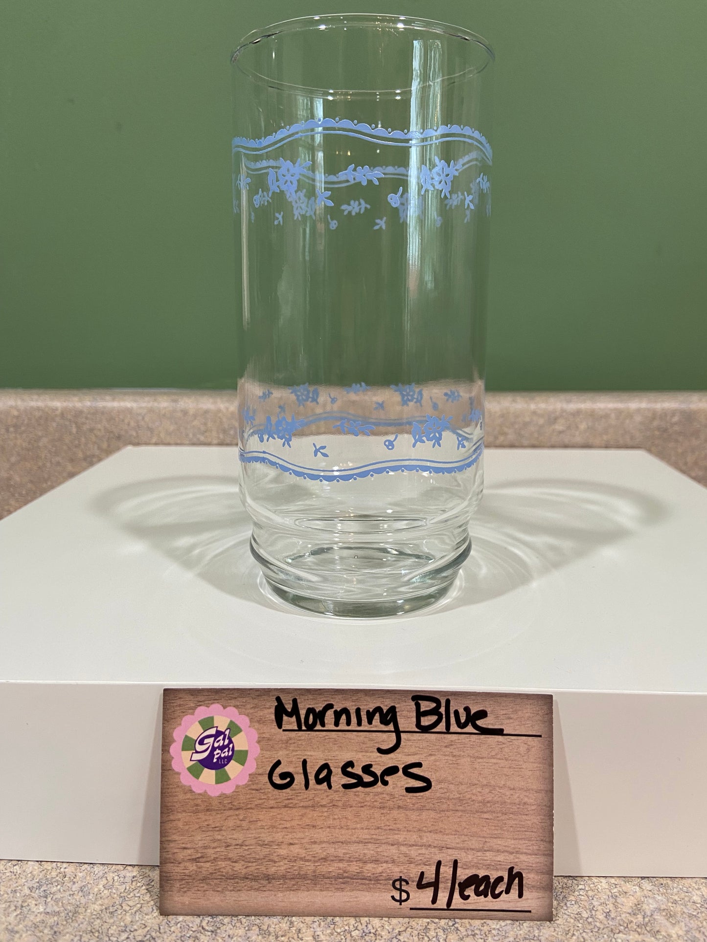 CORELLE MORNING BLUE GLASSES