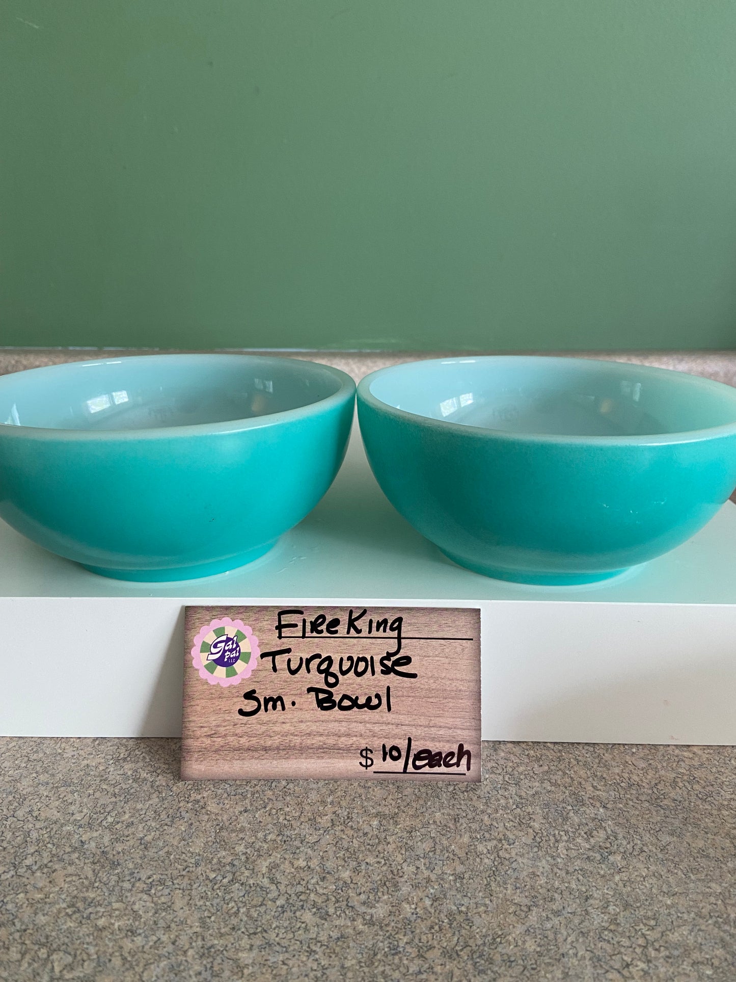 FIRE KING TURQUOISE SMALL BOWL