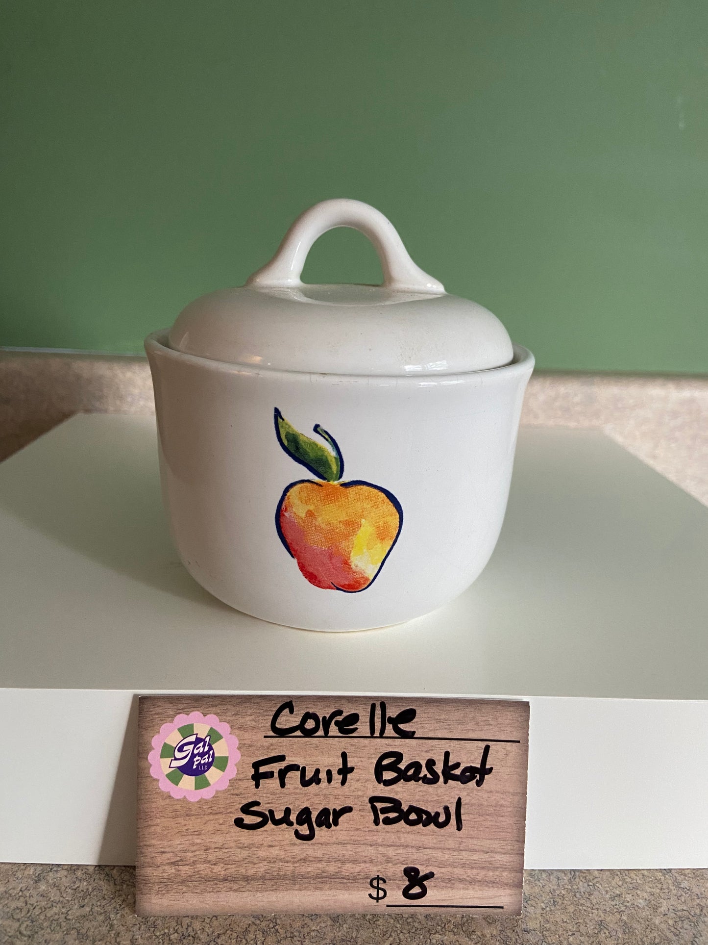 CORELLE FRUIT BASKET SUGAR BOWL