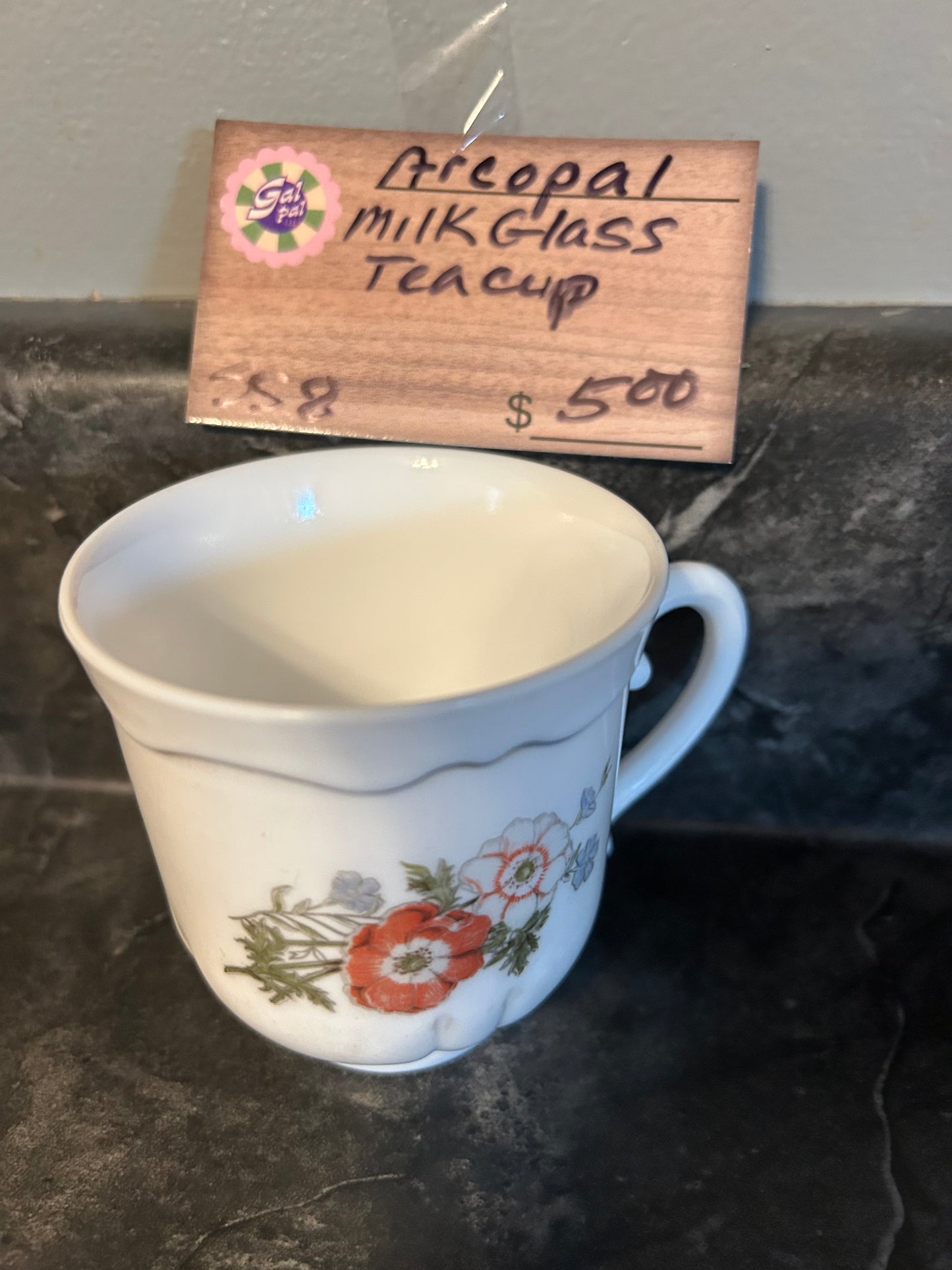ARCOPAL MILK GLASS TEA CUP