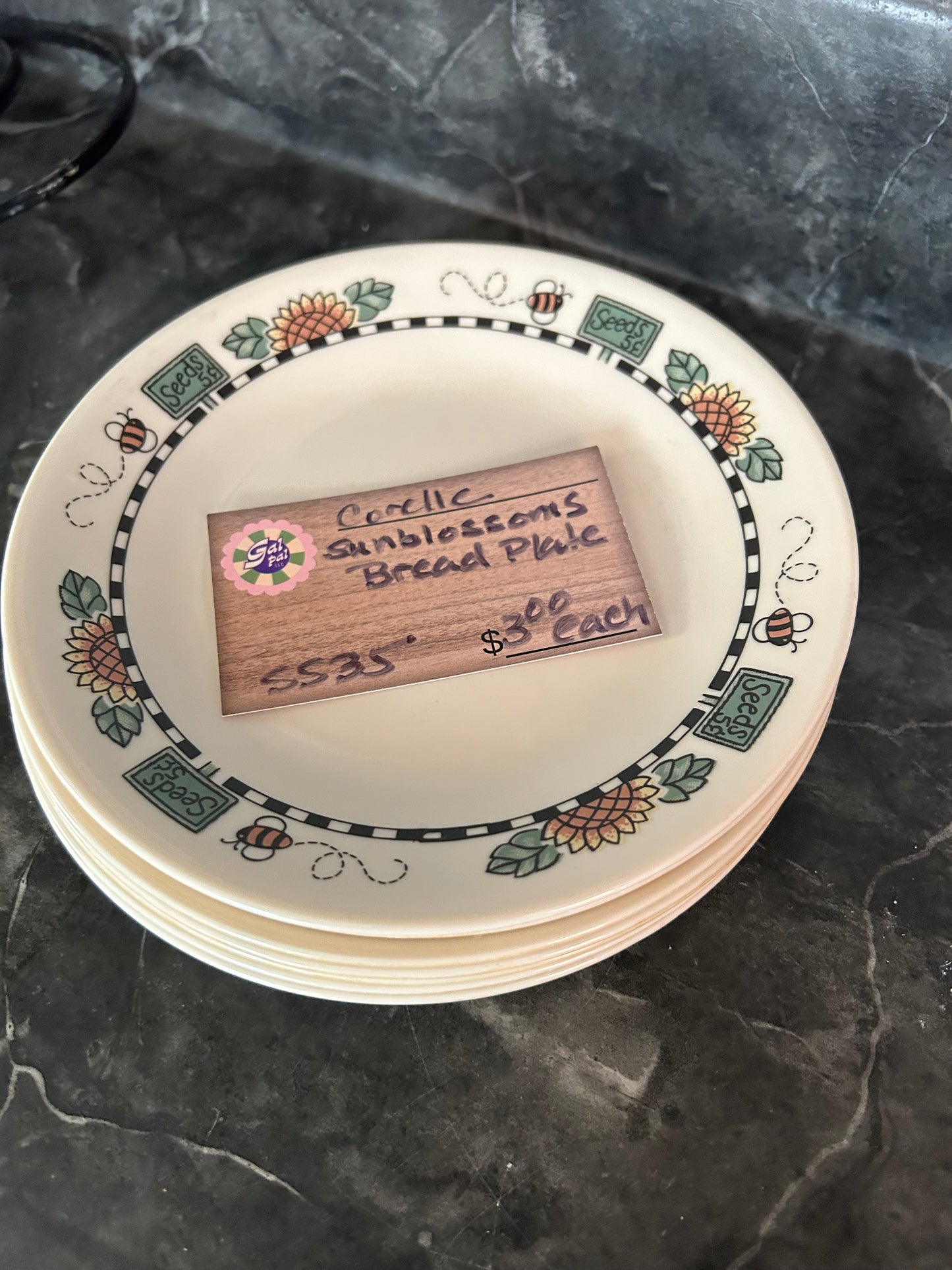 CORELLE SUNBLOSSOMS BREAD PLATES