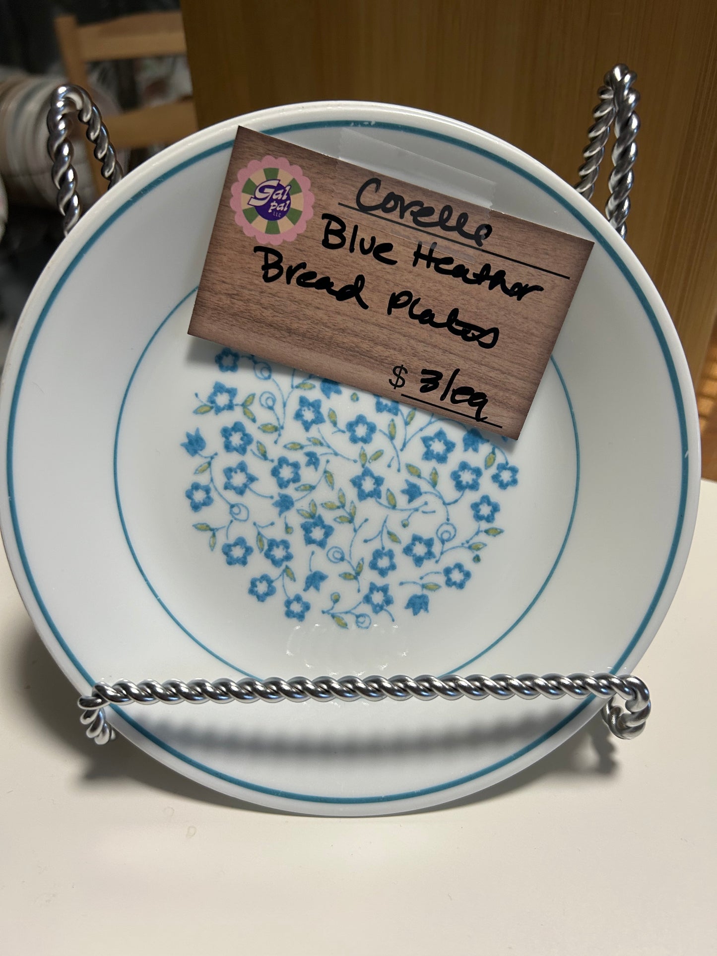 CORELLE BLUE HEATHER BREAD PLATE