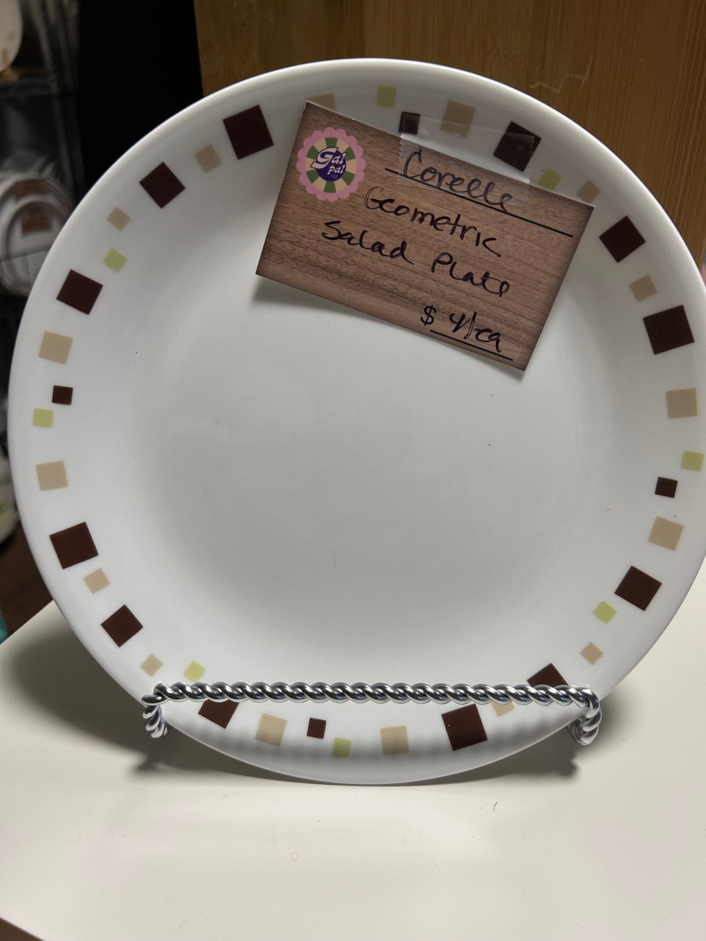 CORELLE GEOMETRIC SALAD PLATE