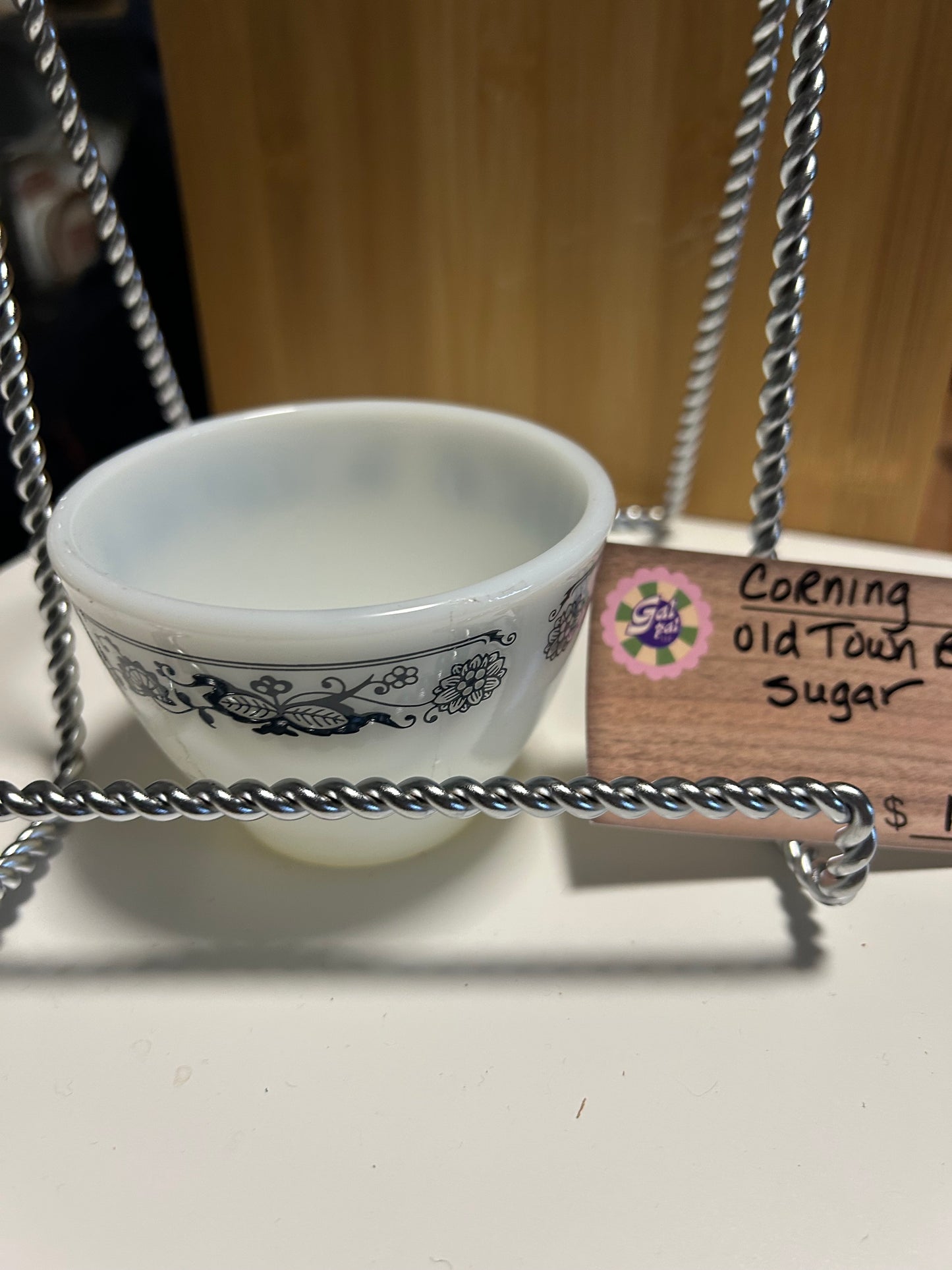 CORNING OLD TOWN BLUE SUGAR BOWL