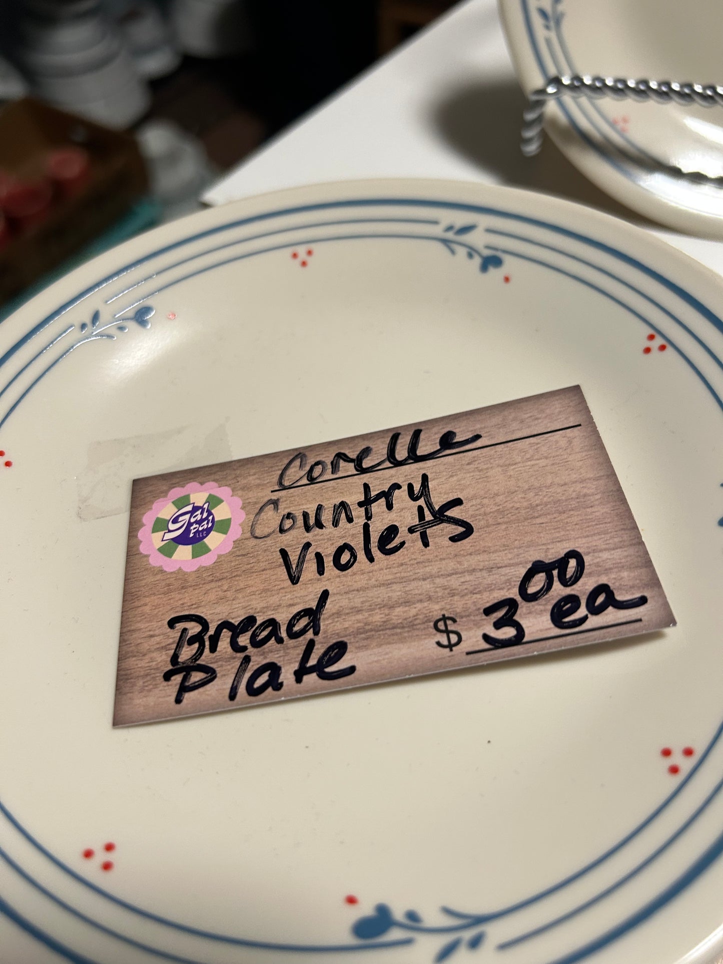 CORELLE COUNTRY VIOLETS BREAD PLATE