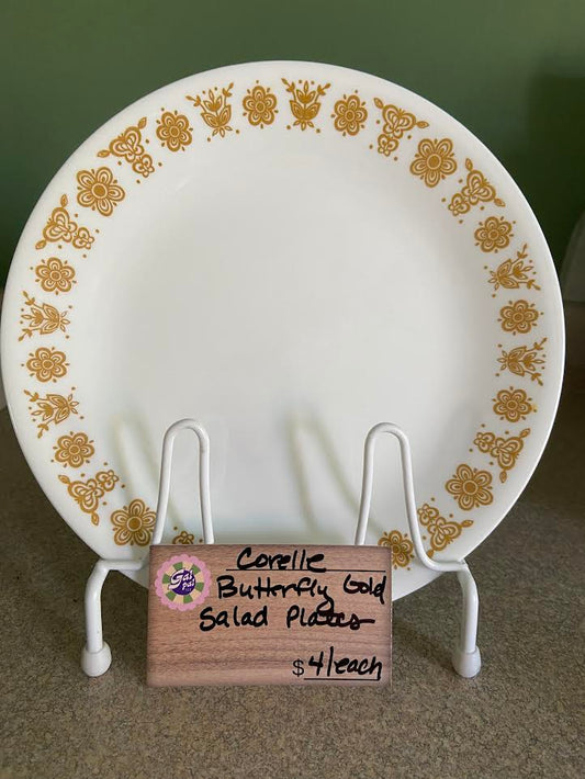 CORELLE BUTTERFLY GOLD SALAD PLATE