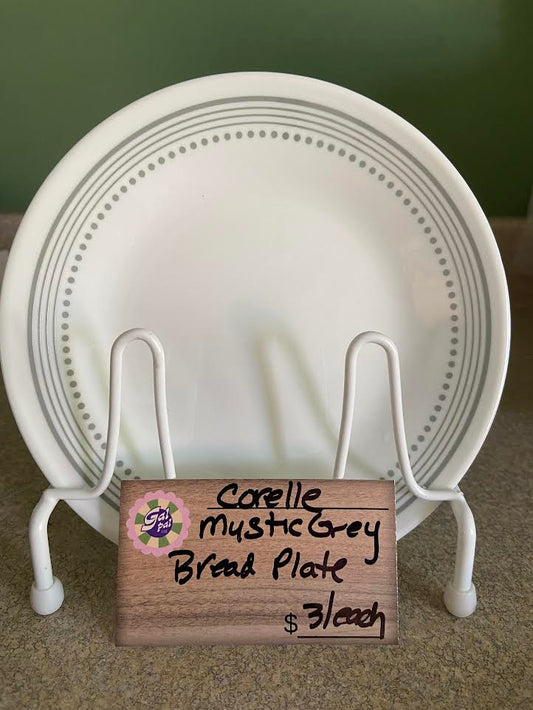 CORELLE MYSTIC GREY BREAD PLATE
