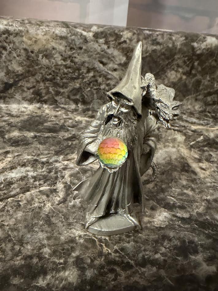 SUPERIOR MODEL PERTH PEWTER DARK LORD WIZARD WITH DRAGON