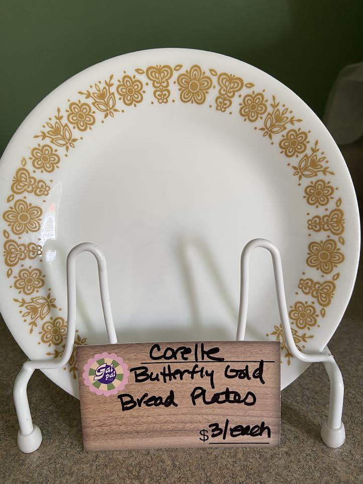 CORELLE BUTTERFLY GOLD BREAD PLATE