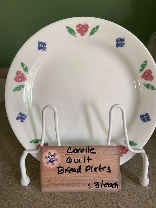 CORELLE QUILT BREAD PLATES