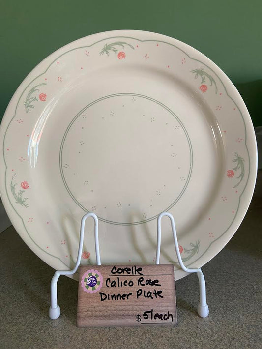 CORELLE CALICO ROSE DINNER PLATE