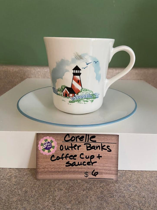 CORELLE OUTER BANKS COFFEE CUP AND SAUCER