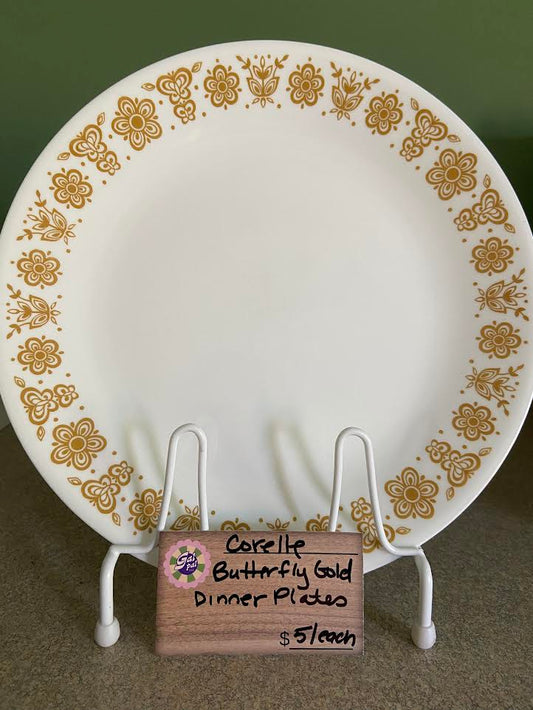 CORELLE BUTTERFLY GOLD DINNER PLATE