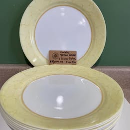 CORELLE YELLOW CRACKLE DINNER PLATE