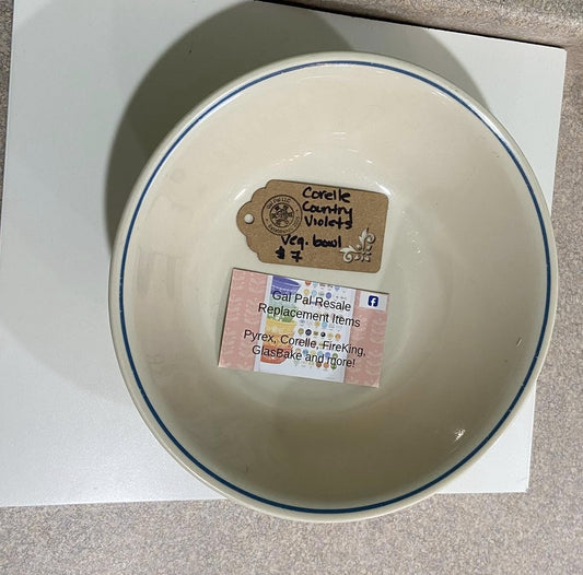 CORELLE COUNTRY VIOLETS VEGGIE BOWL
