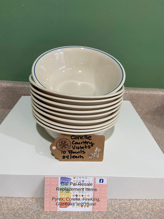CORELLE COUNTRY VIOLETS CEREAL BOWLS