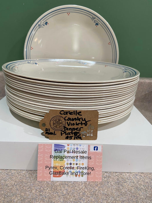 CORELLE COUNTRY VIOLETS DINNER PLATES