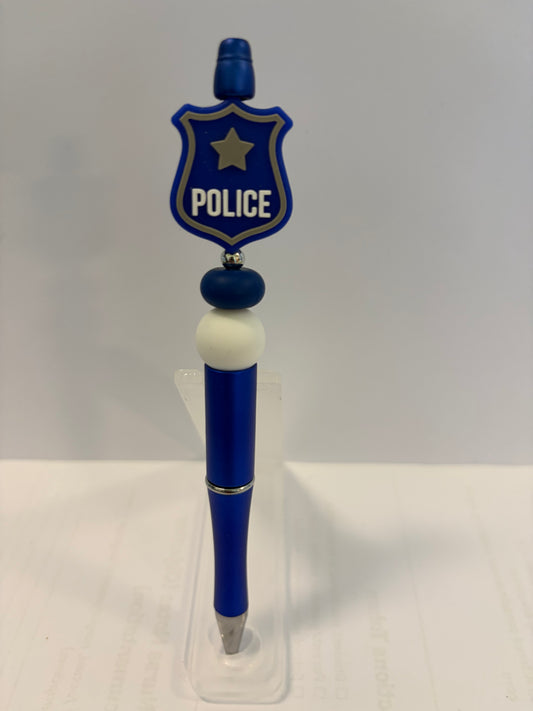 Police, Blue, White, and Gray
