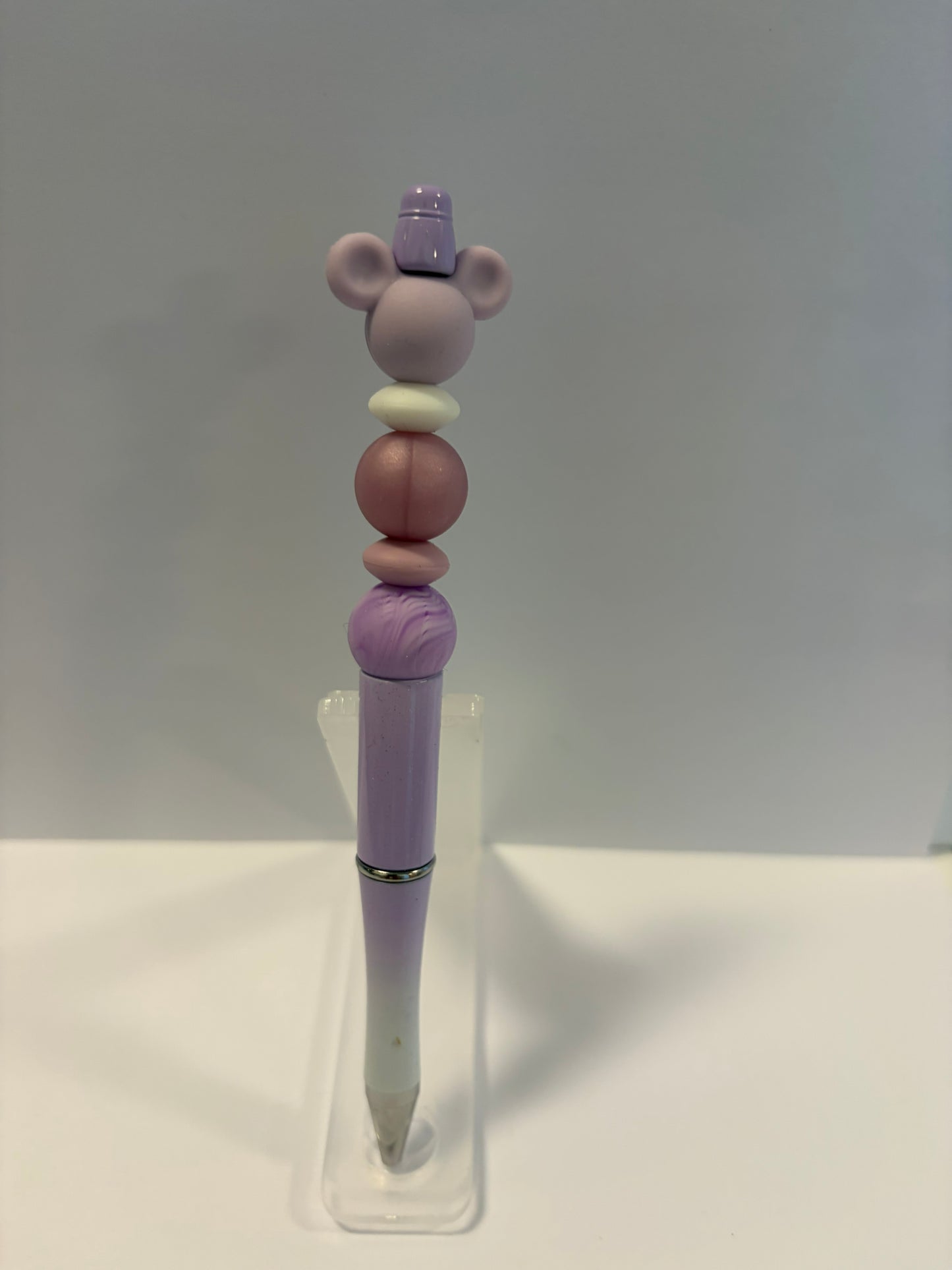 Mickey Mouse Ears Light Purple with Marbled Bead