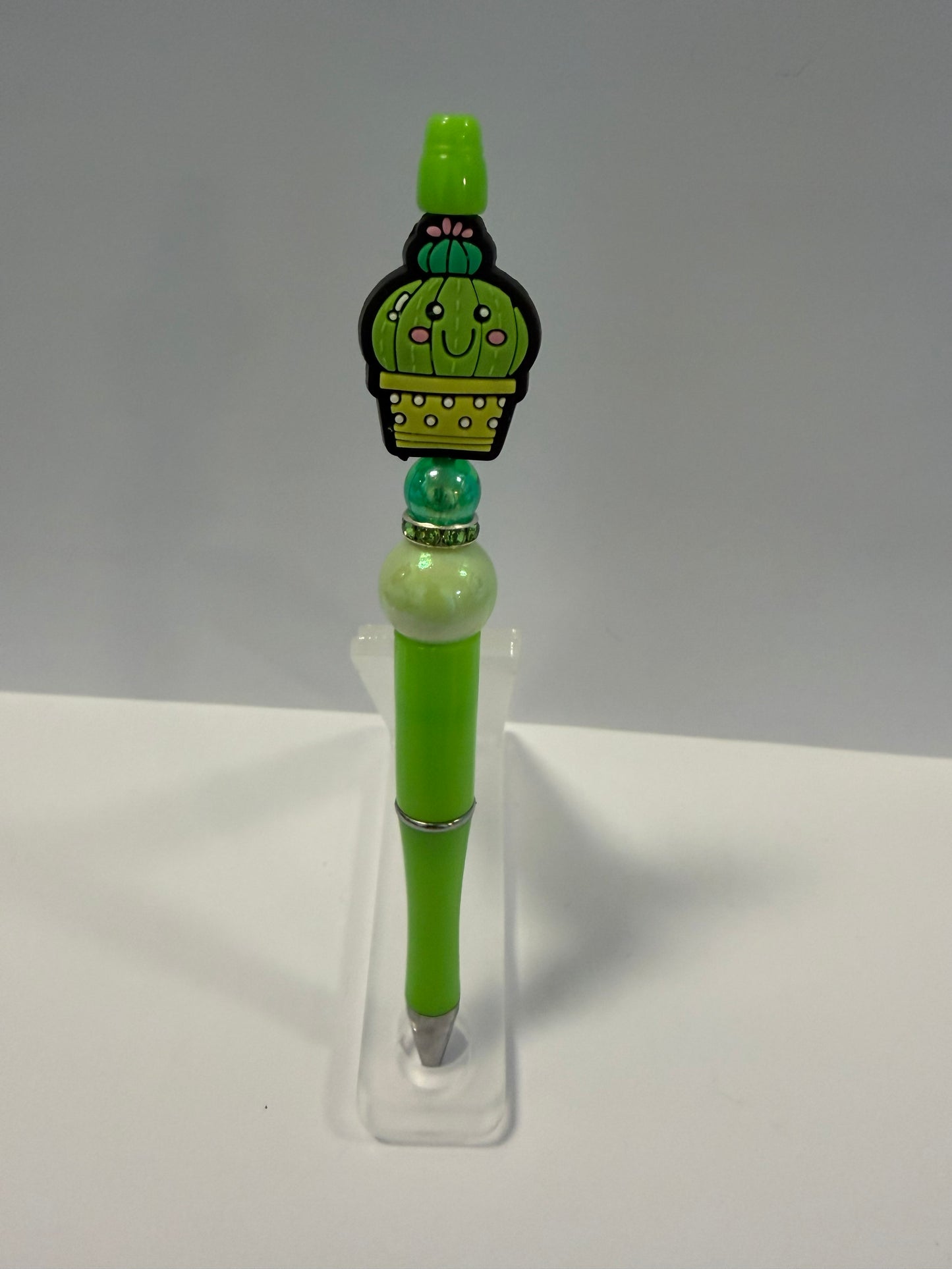 Cactus light and dark green bead