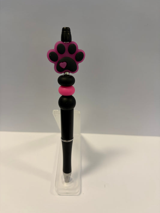 Cute Paw Print Hot Pink