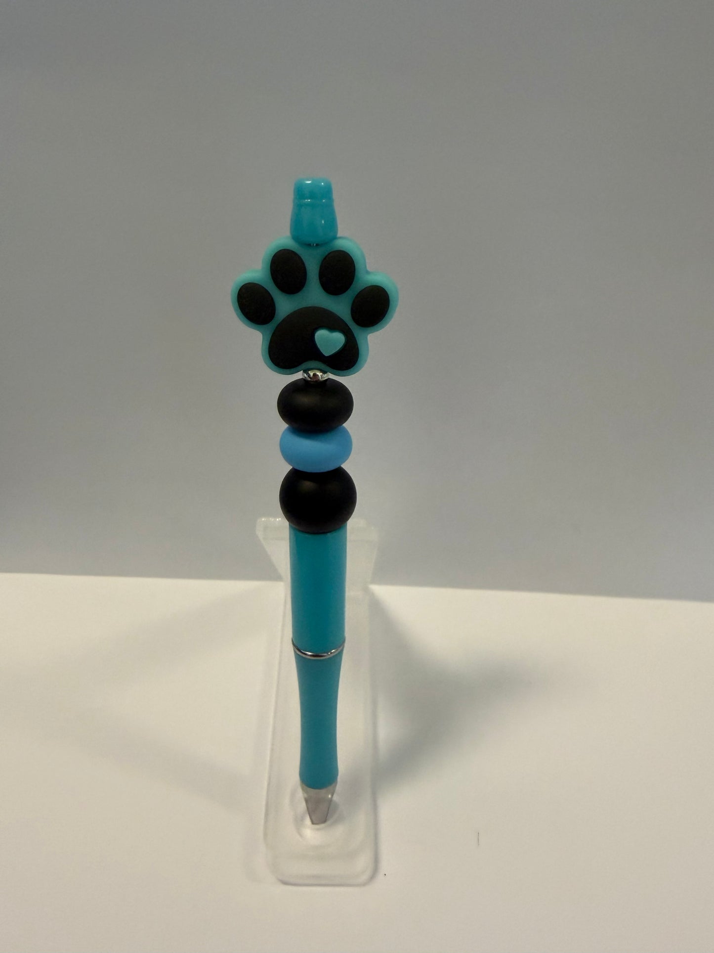 Cute Paw Print Aqua Blue