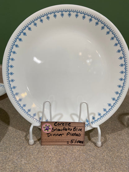CORELLE SNOWFLAKE BLUE DINNER PLATE