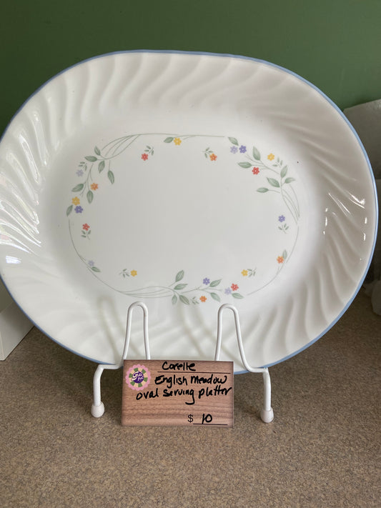CORELLE ENGLISH MEADOW OVAL SERVING PLATTER