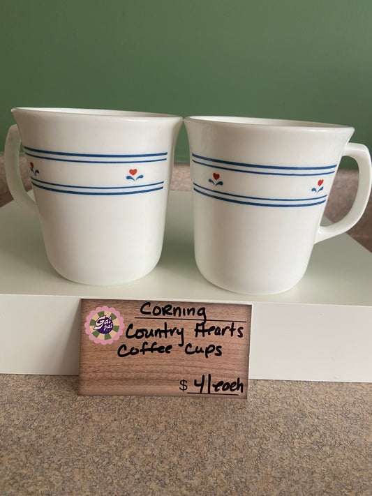 CORNING COUNTRY HEARTS COFFEE CUP