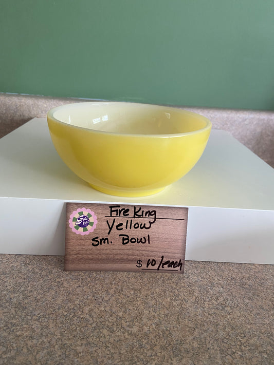 FIRE KING YELLOW SMALL BOWL