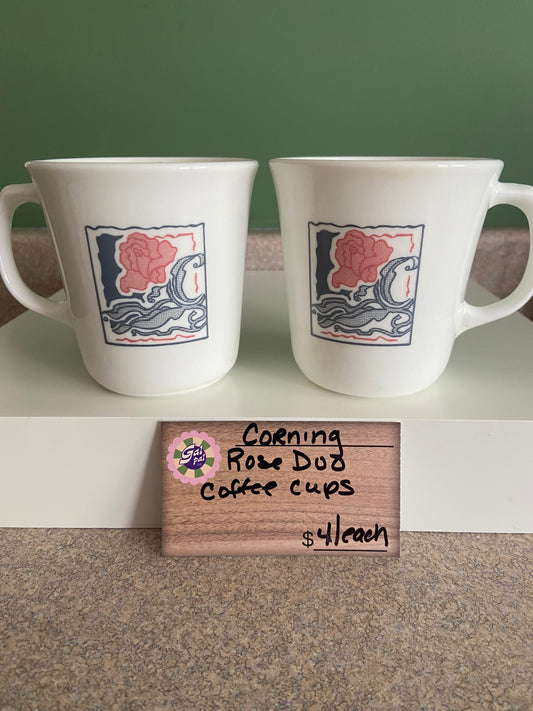 CORNING ROSE DUO COFFEE CUP