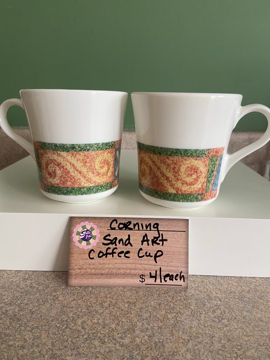 CORNING SAND ART COFFEE CUP