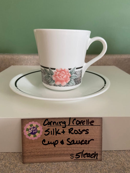 CORNING CORELLE SILK AND ROSES SAUCER ONLY