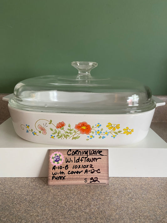 CORNING WILDFLOWER A-10-B 10X10X2 WITH COVER A-12-C