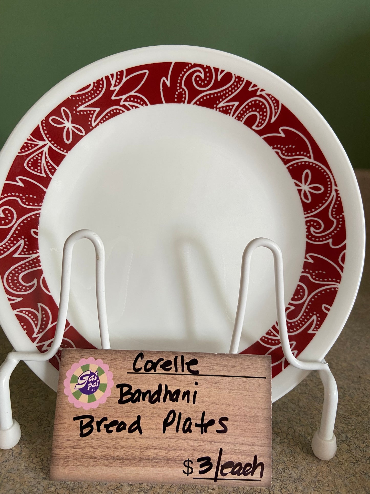 CORELLE BANDHANI BREAD PLATE