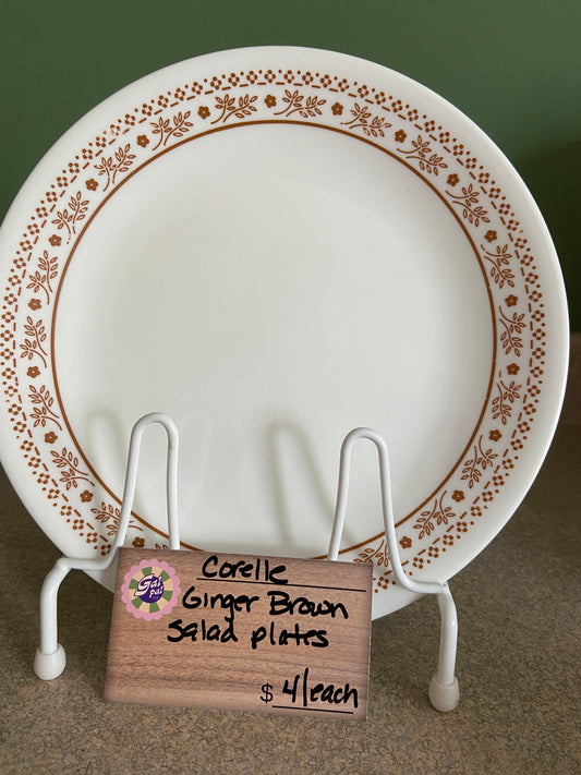 CORELLE GINGER BROWN SALAD PLATE