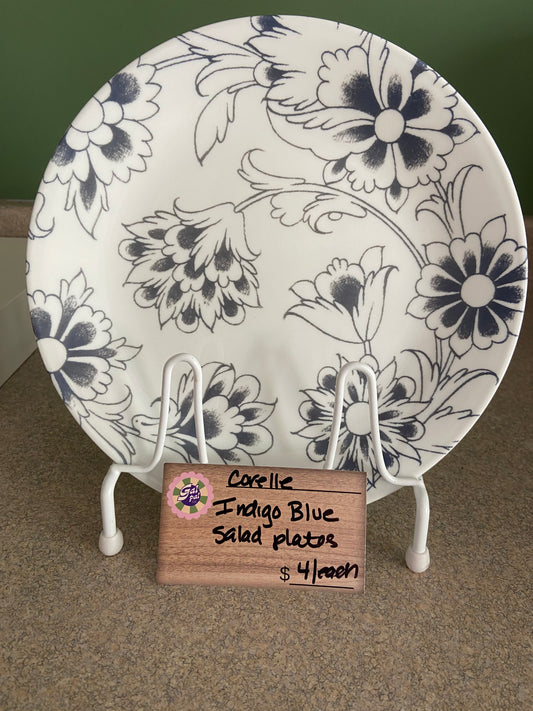 CORELLE INDIGO BLOOM SALAD PLATE