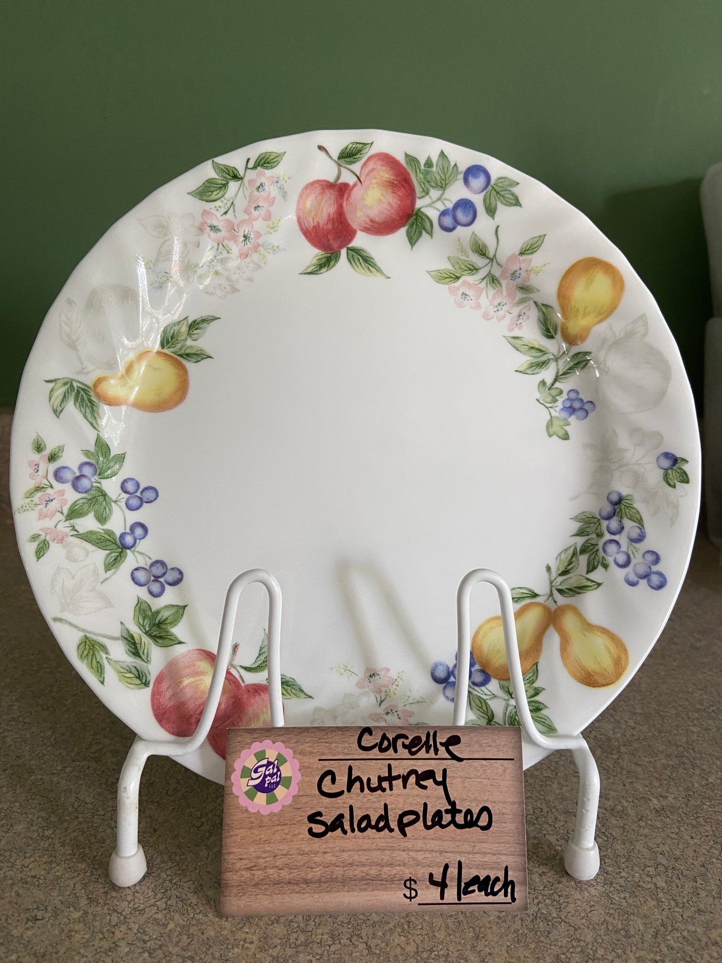 CORELLE CHUTNEY SALAD PLATES