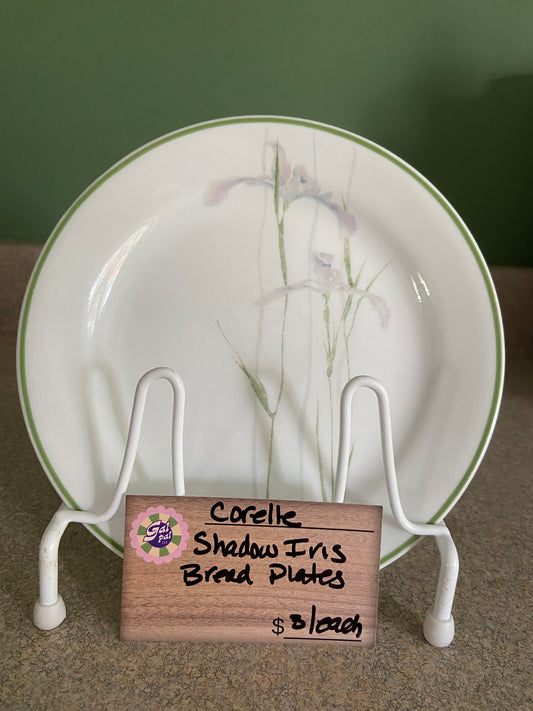 CORELLE SHADOW IRIS BREAD PLATES