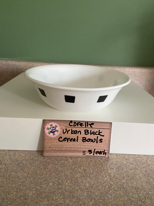 CORELLE URBAN BLACK CEREAL BOWL