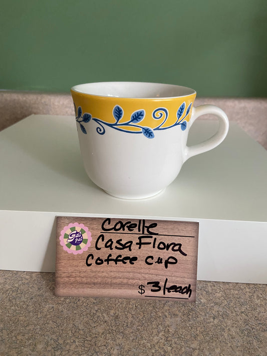 CORELLE CASA FLORA COFFEE CUPS