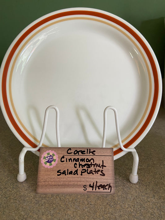 CORELLE CINNAMON CHESTNUT SALAD PLATES